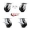Service Caster 5 Inch Glass Filled Nylon Swivel Caster Swivel Locks 2 Brakes SCC, 2PK SCC-35S520-GFNR-BSL-2-SLB-2 - alternate 7